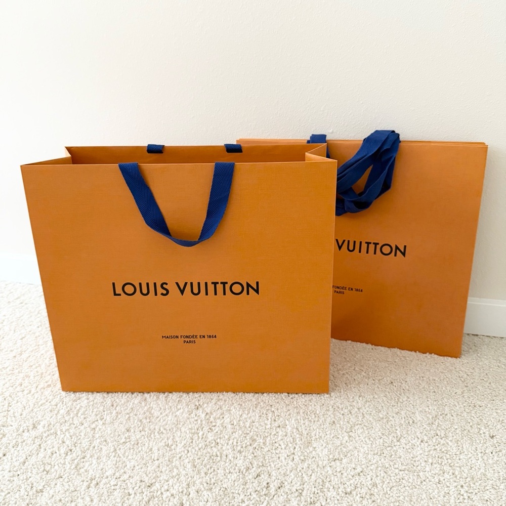 Authentic Louis Vuitton Paper Shopping Bags - Medium x 5